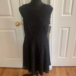 NWT Tash + Sophie Sleeveless Black Lace Dress- Size 10